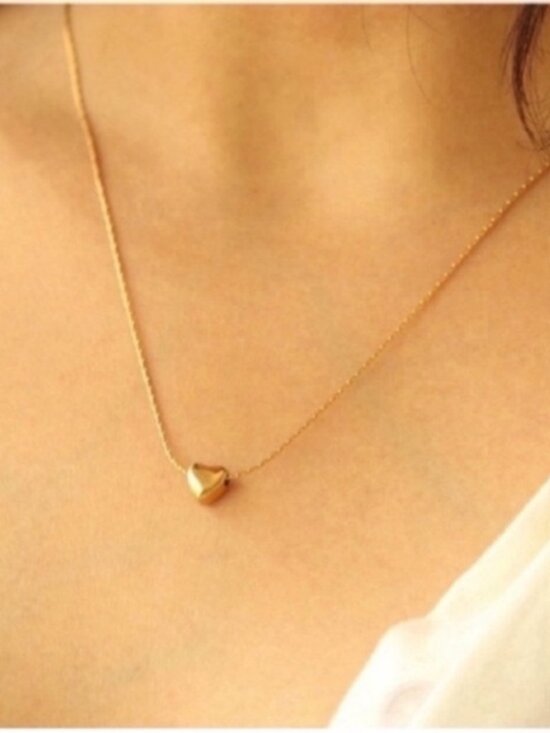 New! Madewell Gold Heart Pendant Necklace NWOT - Picture 1 of 2
